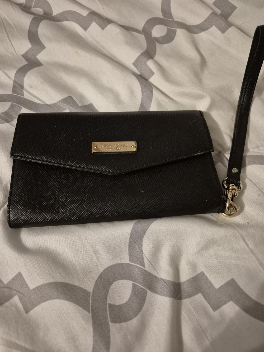 Kate Spade Black Phone Wristlet Wallet